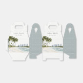 Miami Florida Waterverf Palm Landscape Wedding Bedankdoosjes (Uitgevouwen)