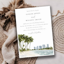 Miami Florida Waterverf Palm Landscape Wedding