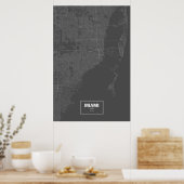 Miami, Florida (zwart wit) Poster (Keuken)