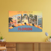 Miami, FloridaLarge Letter ScenesMiami, FL 2 Canvas Afdruk (Insitu (Woonkamer))