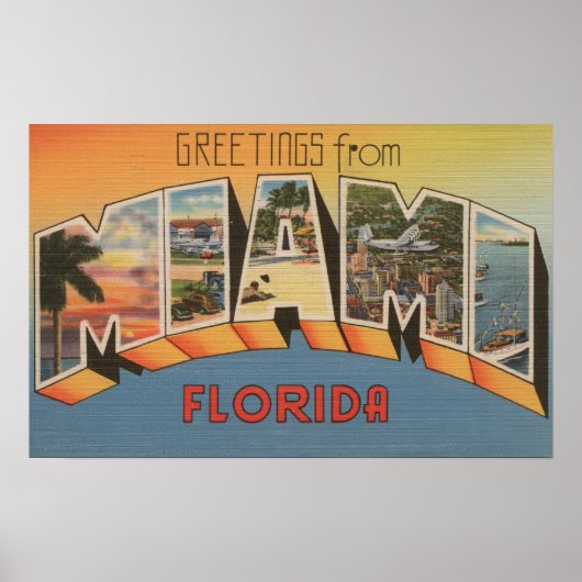 Miami, FloridaLarge Letter ScenesMiami, FL 2 Poster (Voorkant)