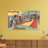 Miami, FloridaLarge Letter ScenesMiami, FL Canvas Afdruk (Insitu (Woonkamer))