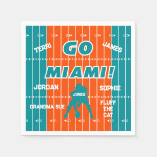 Miami Football Fan Paper Napkin Servet