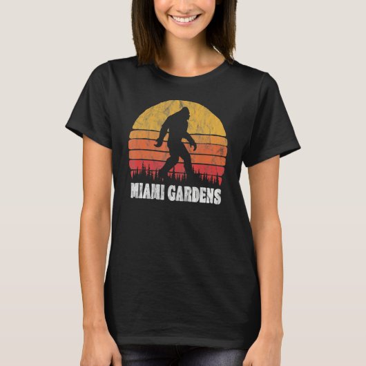 Miami Gardens 80 Bigoot Retro Sunset T-shirt (Voorkant)