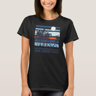 Miami Gardens Florida Summer 80s Beach Sou T-shirt
