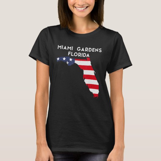 Miami Gardens Florida USA T-shirt (Voorkant)