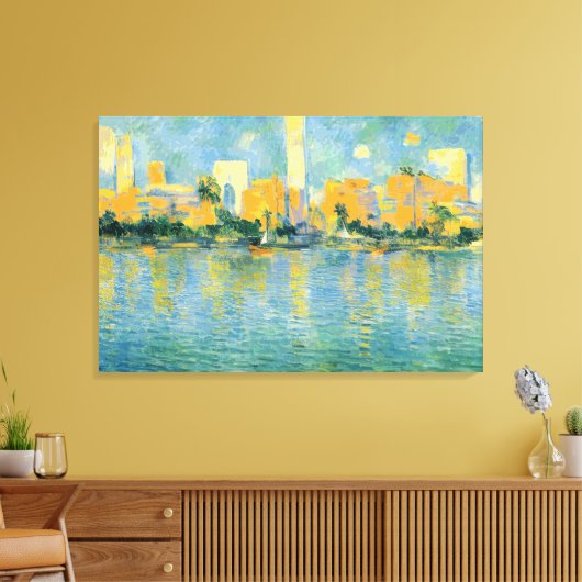 MIAMI - Gewikkeld Canvas Afdruk (Insitu (Woonkamer))