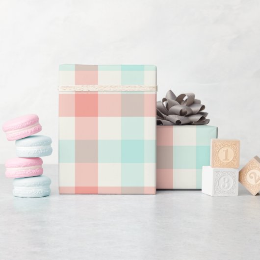 Miami Gingham - Inpakpapier (Baby Shower)