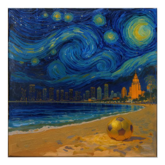 Miami Gouden Kust Voetbal Fijn Perfect Poster (Voorkant)