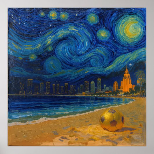 Miami Gouden Kust Voetbal Fijn  Poster (Voorkant)