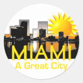 MIAMI Grote Stad Sticker (Voorkant)
