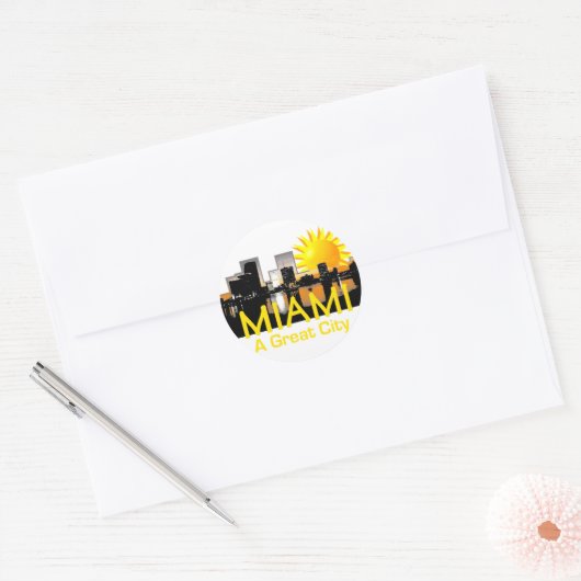 MIAMI Grote Stad Sticker (Envelop)