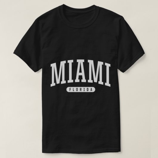 Miami Hoodie College University Style FL Verenigde T-shirt (Design voorkant)