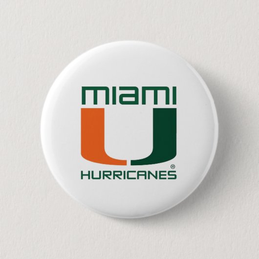 Miami Hurricanes Ronde Button 5,7 Cm (Voorkant)