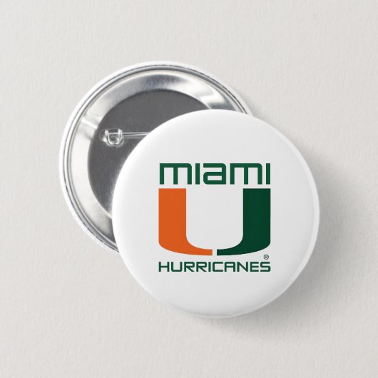Miami Hurricanes Ronde Button 5,7 Cm (Voorkant /achterkant)
