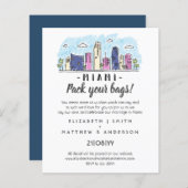 MIAMI Huwelijk Handgetekende Bestemming Modern (Voorkant / Achterkant)