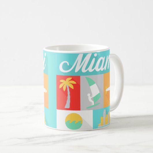 Miami Icons Souvenir USA Mok Amerikaanse Staten (Voorkant rechts)