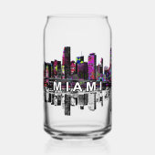 Miami in graffiti met monogram blikvorm glas (Voorkant)