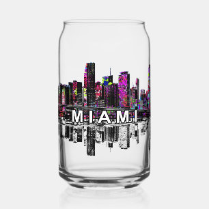 Miami in graffiti met monogram blikvorm glas