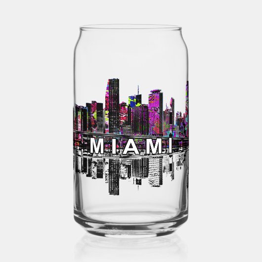Miami in graffiti met monogram blikvorm glas (Voorkant)