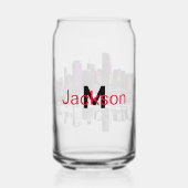 Miami in graffiti met monogram blikvorm glas (Achterkant)