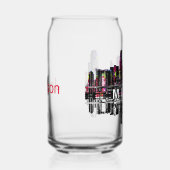 Miami in graffiti met monogram blikvorm glas (Rechts)