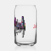 Miami in graffiti met monogram blikvorm glas (Links)