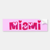 Miami in het hart bumpersticker (Voorkant)