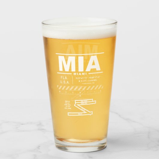 Miami International Airport MIA Glas (Voorkant gevuld)