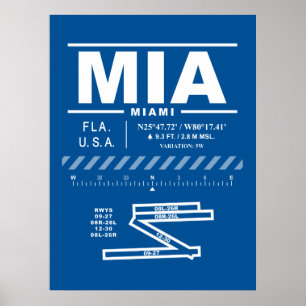 Miami International Airport MIA Poster