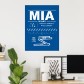 Miami International Airport MIA Poster (Thuiskantoor)