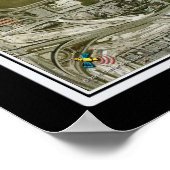 Miami Intl Airport Florida Satellite Poster Map (Hoek)