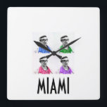 ~Miami Izzy~ MIAMI VICE IZZY POP ART WALLCLOCK Vierkante Klok<br><div class="desc">~Miami Izzy~ MIAMI VICE IZZY POP ART WALLCLOCK, AANGEPAST.</div>