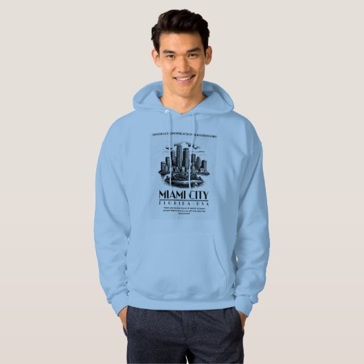 MIAMI KUSTGEZICHT HOODIE (Voorkant volledig)