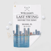 Miami Laatste Swing Voor de Ring Bachelor Golfhanddoek (Insitu)