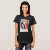 Miami LGBTQ Pride Rainbow Flag weerstand eerste ro T-shirt (Voorkant volledig)