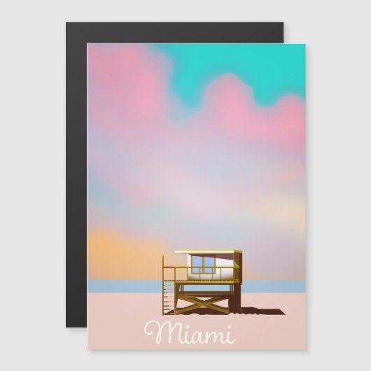 Miami Lifeguard Travel poster (Voorkant / Achterkant)