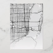 Miami Love Locator | Stadsweddenschap Folie Uitnodiging (Achterkant)