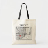 Miami Love Locator | Welkom Stadskaartje Tote Bag (Voorkant)