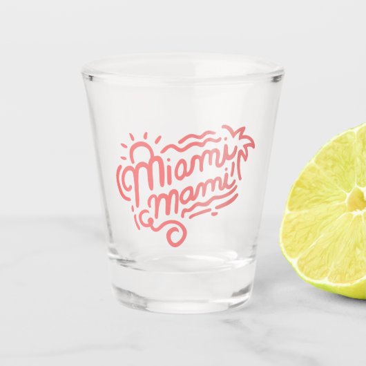 Miami Mami Bachelorettes Shot Glass Shot Glas (Voorkant)