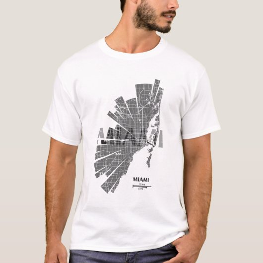 Miami Map T-shirt (Voorkant)