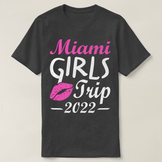 Miami Meisjesreis 2022 Bachelorette-feest Huwelijk T-shirt (Design voorkant)