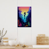 Miami mermaid poster (Keuken)