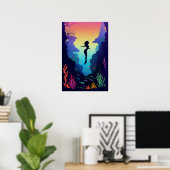 Miami mermaid poster (Thuiskantoor)