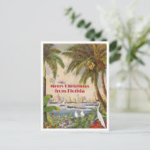 Miami Merry Christmas uit Florida Briefkaart (Staand voorkant)