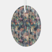 Miami met Kerstmis & Nieuwjaar in Waterverf Glas Ornament (Voorkant links)