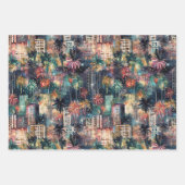 Miami met Kerstmis & Nieuwjaar in Waterverf Inpakpapier Vel (Voorkant 3)