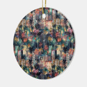 Miami met Kerstmis & Nieuwjaar in Waterverf Keramisch Ornament (Links)