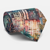 Miami met Kerstmis & Nieuwjaar in Waterverf Stropdas (Opgerold)