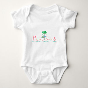 Miami met Palm en Umbrella Romper